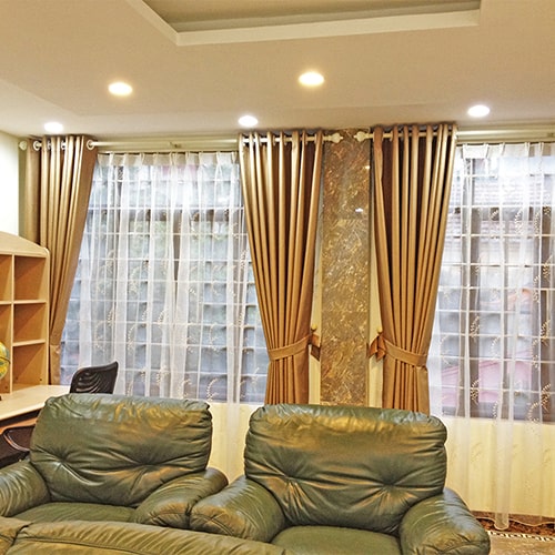 Hình ảnh minh họa: Kiểu rèm thổi hồn cho phòng khách hiện đại