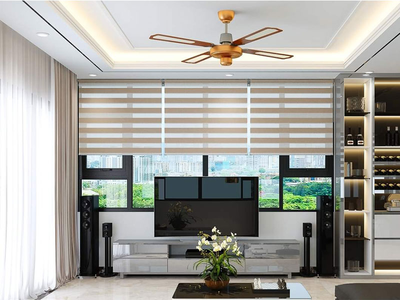 chọn rèm cầu vồng cho phòng khách